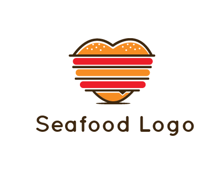 heart shaped burger logo