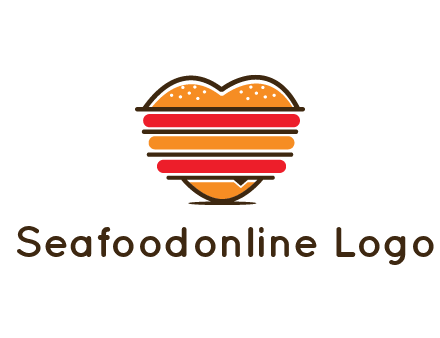 heart shaped burger logo