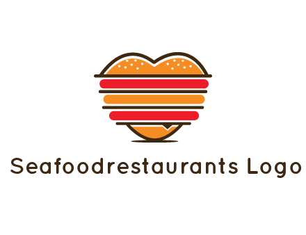 heart shaped burger logo