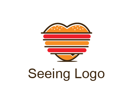 heart shaped burger logo