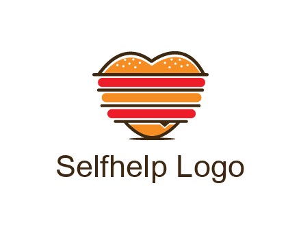 heart shaped burger logo