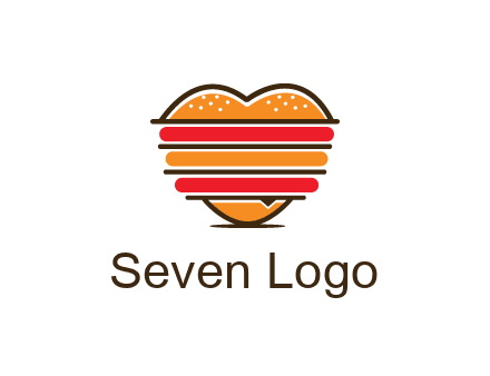 heart shaped burger logo