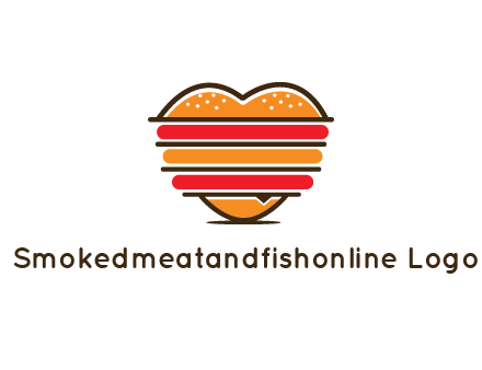 heart shaped burger logo