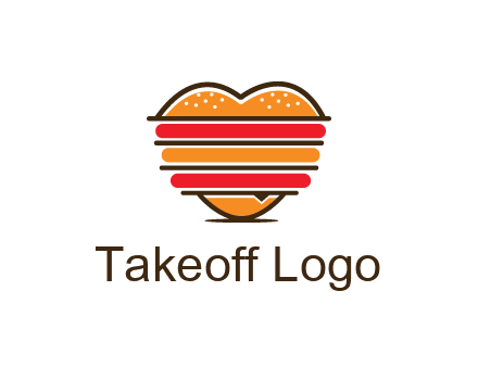 heart shaped burger logo