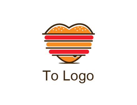 heart shaped burger logo
