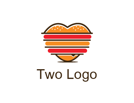 heart shaped burger logo