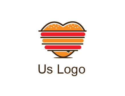 heart shaped burger logo