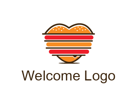 heart shaped burger logo