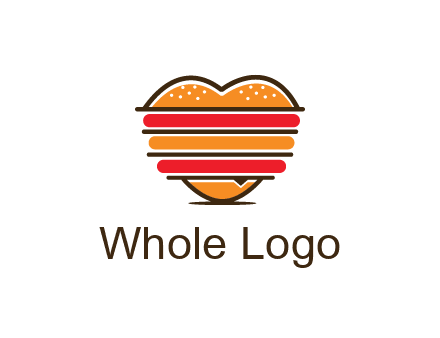 heart shaped burger logo