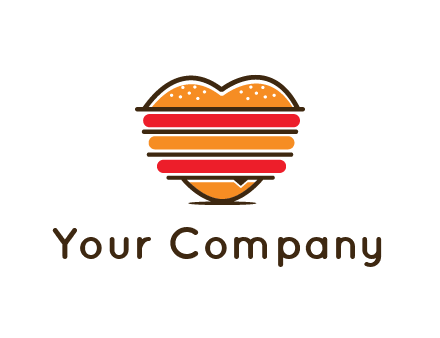 heart shaped burger logo