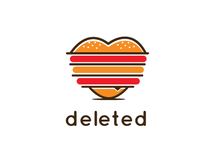 heart shaped burger logo