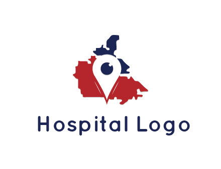 travel or hospitality logo with a geotag over a map