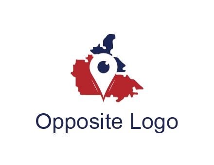 travel or hospitality logo with a geotag over a map
