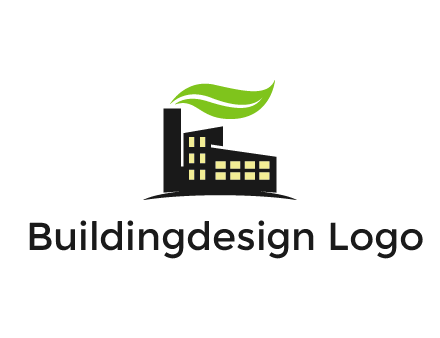 recycle logo with an industry emitting green waves instead of smoke