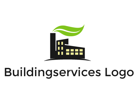 recycle logo with an industry emitting green waves instead of smoke