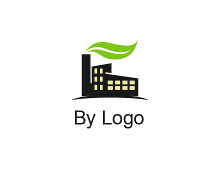 recycle logo with an industry emitting green waves instead of smoke