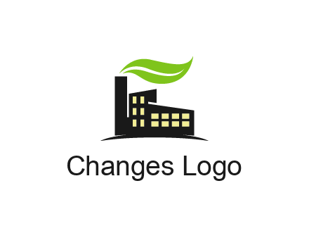 recycle logo with an industry emitting green waves instead of smoke