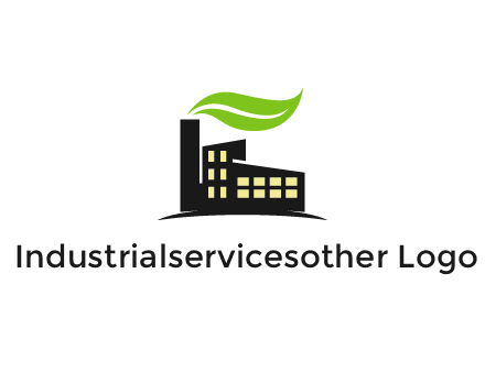 recycle logo with an industry emitting green waves instead of smoke