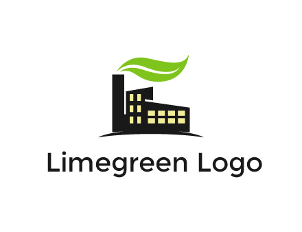 recycle logo with an industry emitting green waves instead of smoke
