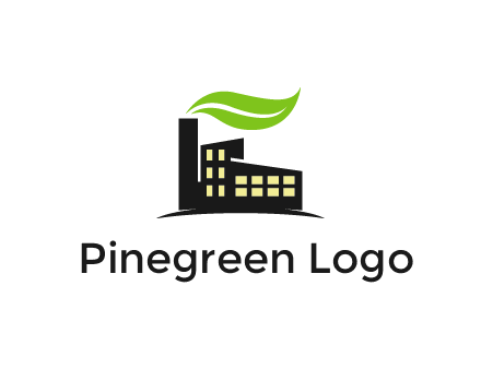 recycle logo with an industry emitting green waves instead of smoke