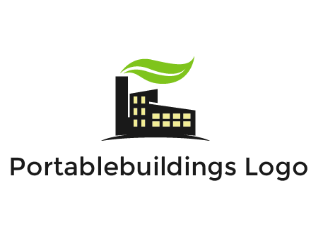 recycle logo with an industry emitting green waves instead of smoke