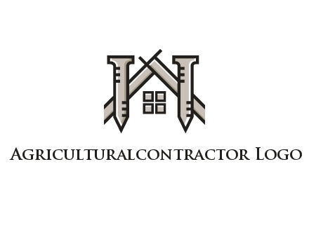nails strategically placed to build a home or house