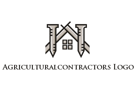 nails strategically placed to build a home or house