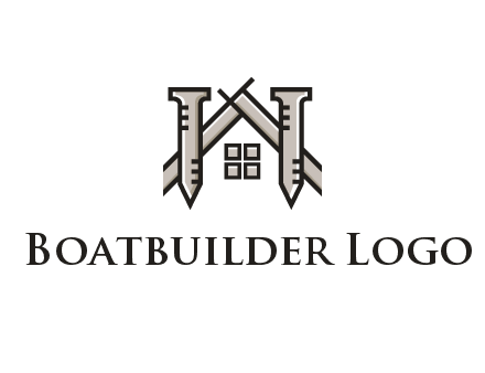 nails strategically placed to build a home or house