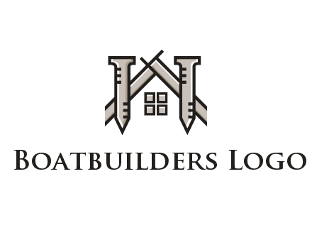 nails strategically placed to build a home or house