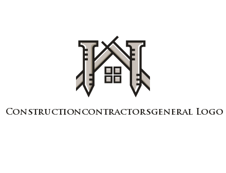 nails strategically placed to build a home or house