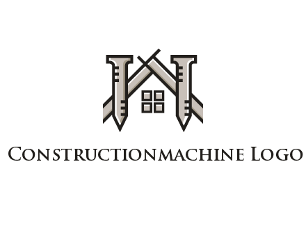 nails strategically placed to build a home or house