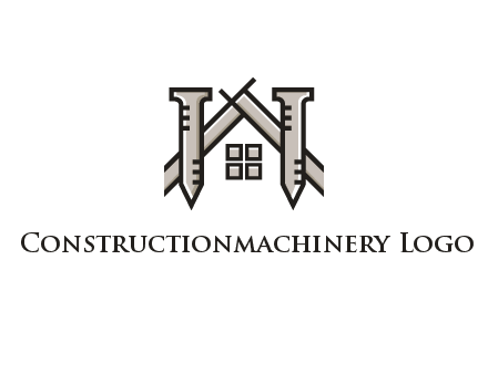nails strategically placed to build a home or house