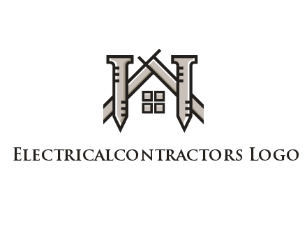 nails strategically placed to build a home or house