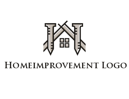 nails strategically placed to build a home or house