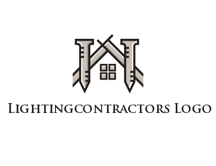 nails strategically placed to build a home or house