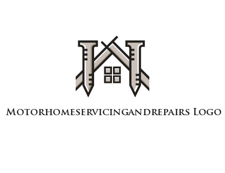nails strategically placed to build a home or house