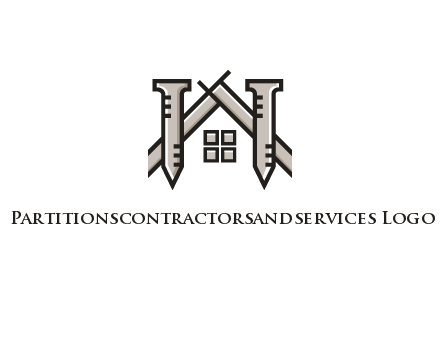 nails strategically placed to build a home or house