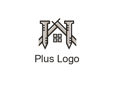 nails strategically placed to build a home or house