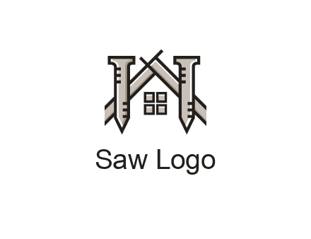 nails strategically placed to build a home or house