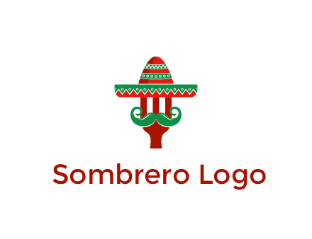Mexican restaurant logo displaying a fork wearing a sombrero