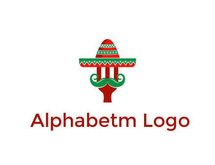 Mexican restaurant logo displaying a fork wearing a sombrero