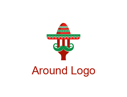 Mexican restaurant logo displaying a fork wearing a sombrero