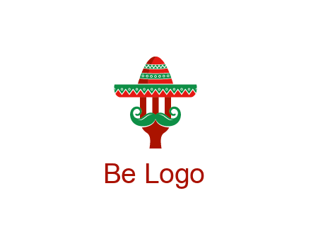 Mexican restaurant logo displaying a fork wearing a sombrero