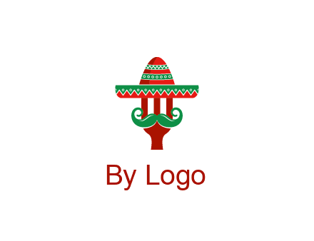 Mexican restaurant logo displaying a fork wearing a sombrero