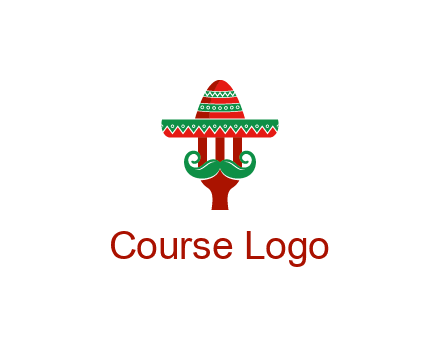 Mexican restaurant logo displaying a fork wearing a sombrero