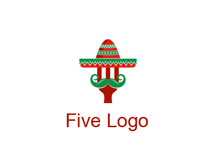 Mexican restaurant logo displaying a fork wearing a sombrero