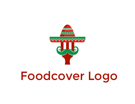 Mexican restaurant logo displaying a fork wearing a sombrero