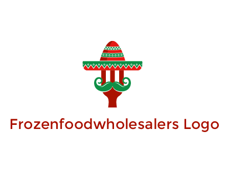 Mexican restaurant logo displaying a fork wearing a sombrero