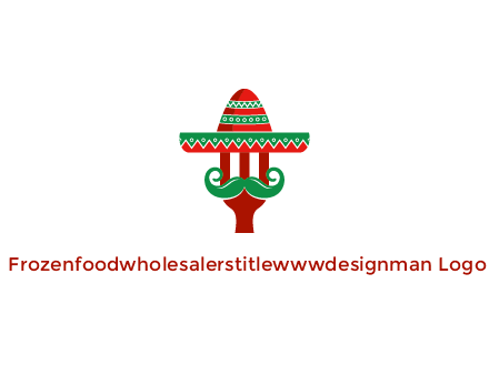 Mexican restaurant logo displaying a fork wearing a sombrero