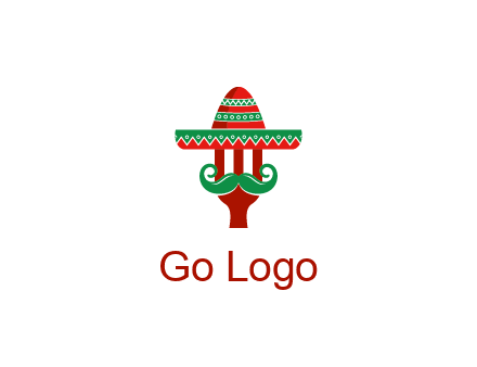 Mexican restaurant logo displaying a fork wearing a sombrero